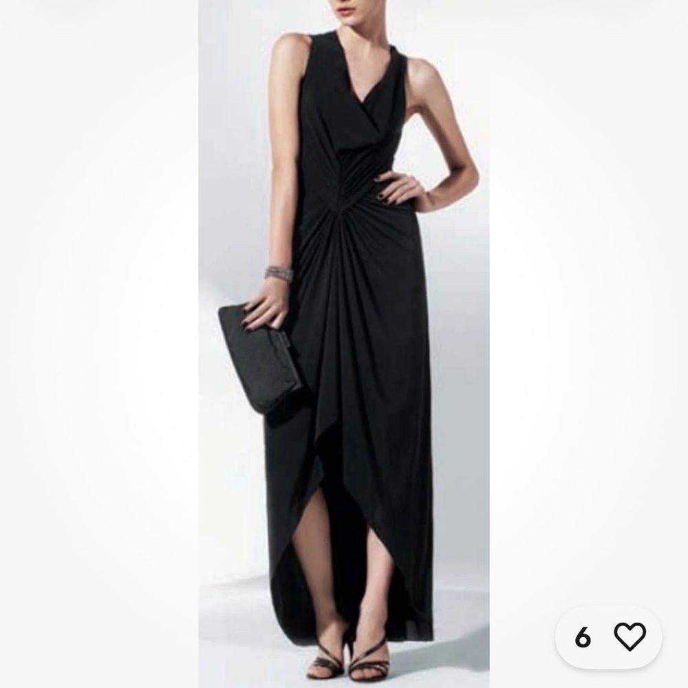 BCBGMaxAzria Gorgeous Black High Low Dress/Gown. Size S